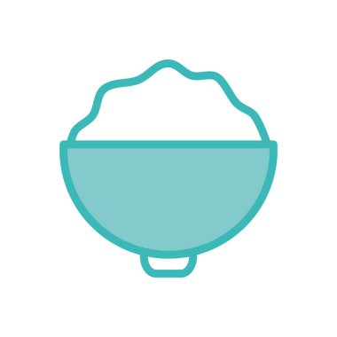 Isolated cream inside bowl dou color style icon vector design