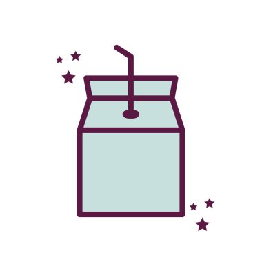 Isolated milk box line and fill style icon vector design
