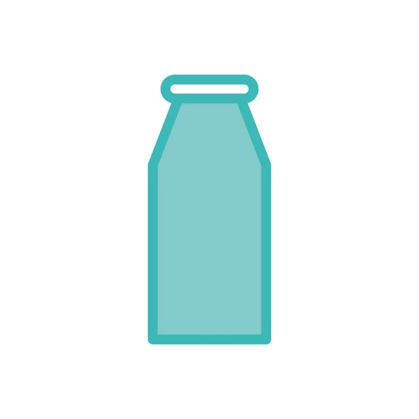 Bouteille de lait isolée dou couleur style icône vectoriel design — Image vectorielle