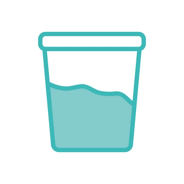 Isolated drink glass dou color style icon vector design — Stockový vektor