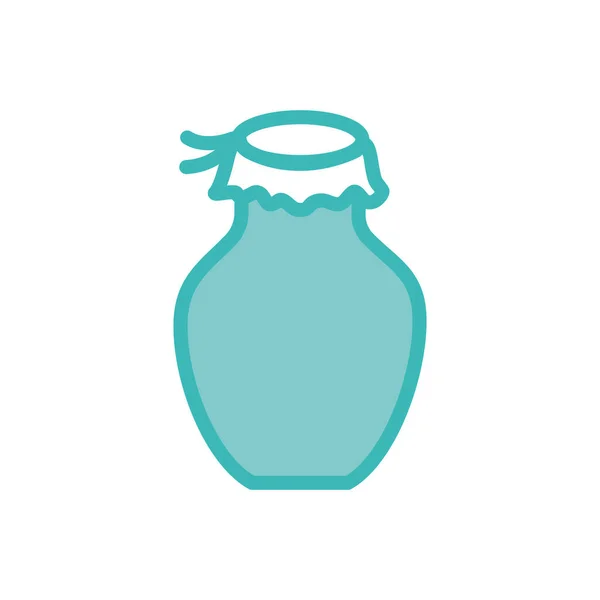 Isolado garrafa de leite dou cor estilo ícone vetor design — Vetor de Stock