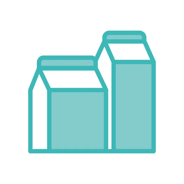 Bouteille de lait isolée dou couleur style icône vectoriel design — Image vectorielle