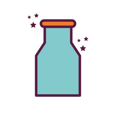 Isolated milk bottle line and fill style icon vector design