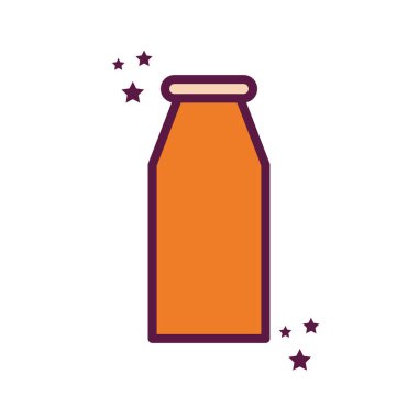 Isolated milk bottle line and fill style icon vector design
