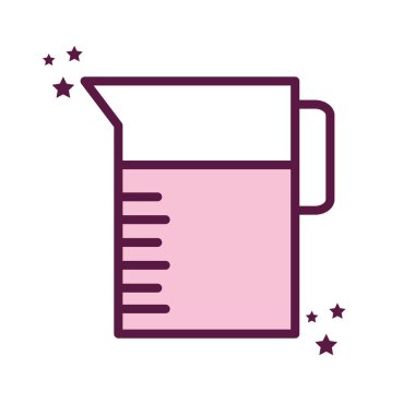 Isolated measuring cup line and fill style icon vector design