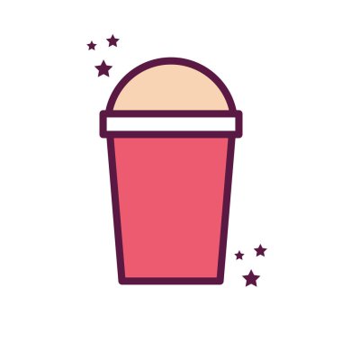 Isolated drink mug line and fill style icon vector design