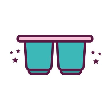 Isolated yogurt boxes line and fill style icon vector design