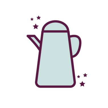 Isolated tea kettle line and fill style icon vector design