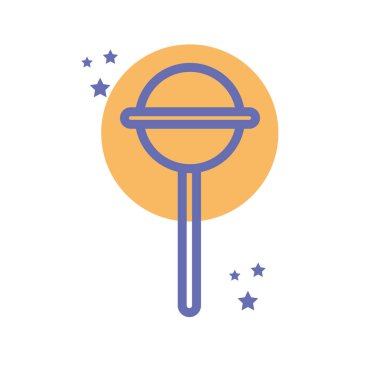 Isolated sweet candy block line style icon vector design