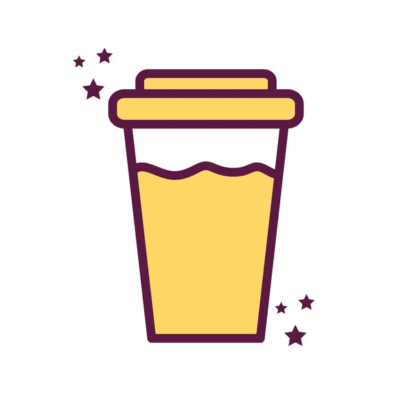 Isolated drink mug line and fill style icon vector design — Stok Vektör