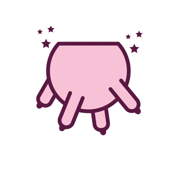 Isolated milk udders line and fill style icon vector design — ストックベクタ