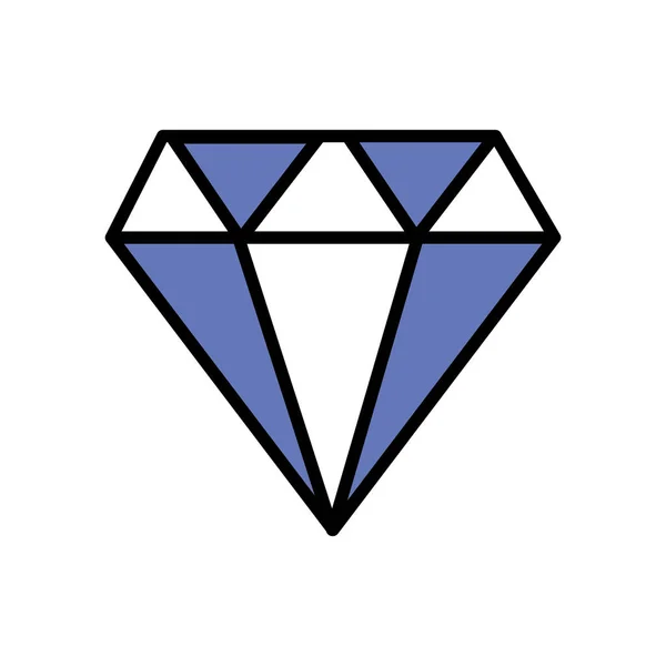 Isolated diamond line and fill style icon vector design — Διανυσματικό Αρχείο