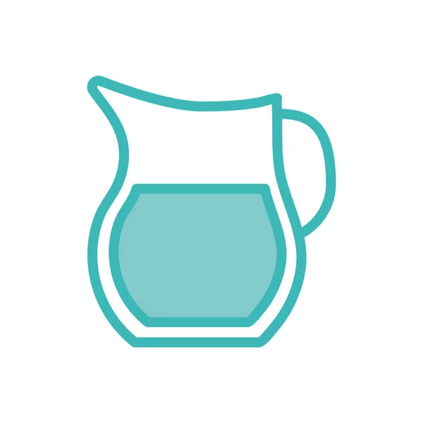Isolado bebida jar dou cor estilo ícone vetor design — Vetor de Stock
