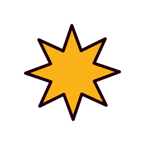 Línea de estrella aislada y diseño de vectores de icono de estilo de relleno — Archivo Imágenes Vectoriales