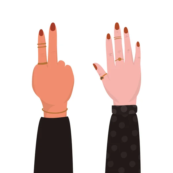 Ізольовані жіночі руки векторний дизайн — стоковий вектор