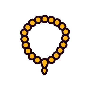 Ramadan rosary line and fill style icon vector design