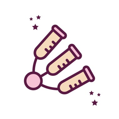 İzole edilmiş süt memeleri tüpler çizgi ve biçim ikon vektör tasarımı