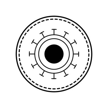 İzole edilmiş virüs simgesi vektör tasarımı