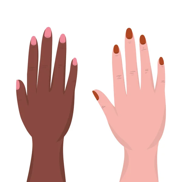 Isolated female hands vector design — 图库矢量图片