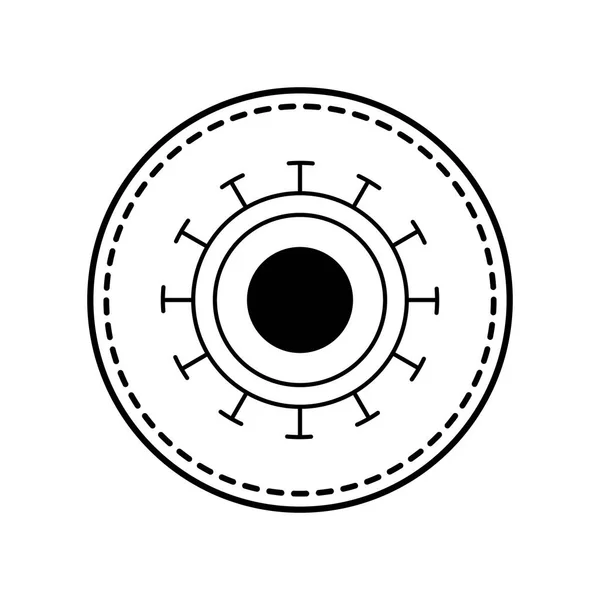 Icono de virus aislado diseño de vectores — Vector de stock