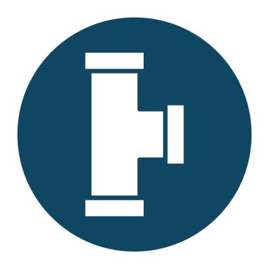 İzole edilmiş yağ borusu bloğu ve düz stil ikon vektör tasarımı