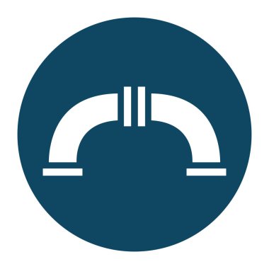 İzole edilmiş yağ borusu bloğu ve düz stil ikon vektör tasarımı