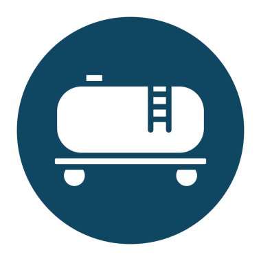 İzole yağ kabı bloğu ve düz biçim ikon vektör tasarımı