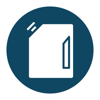 İzole edilmiş yağ tankı bloğu ve düz stil ikon vektör tasarımı