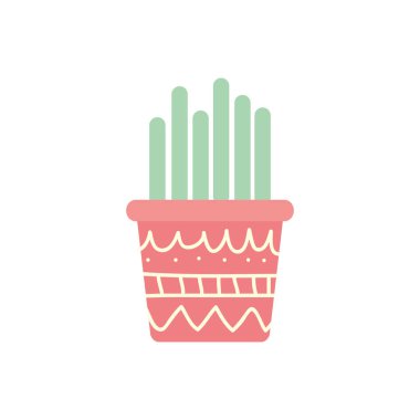 Esrar bloğu içerisindeki izole kaktüs gradyan biçim ikon vektör tasarımı