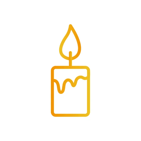 Design vettoriale icona gradiente stile candela isolato — Vettoriale Stock
