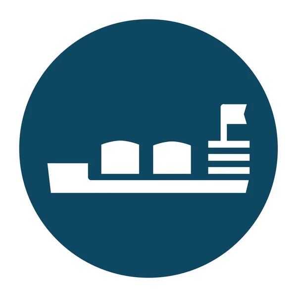 Bloque de buques de almacenamiento de aceite aislado y diseño de vectores de iconos de estilo plano — Archivo Imágenes Vectoriales