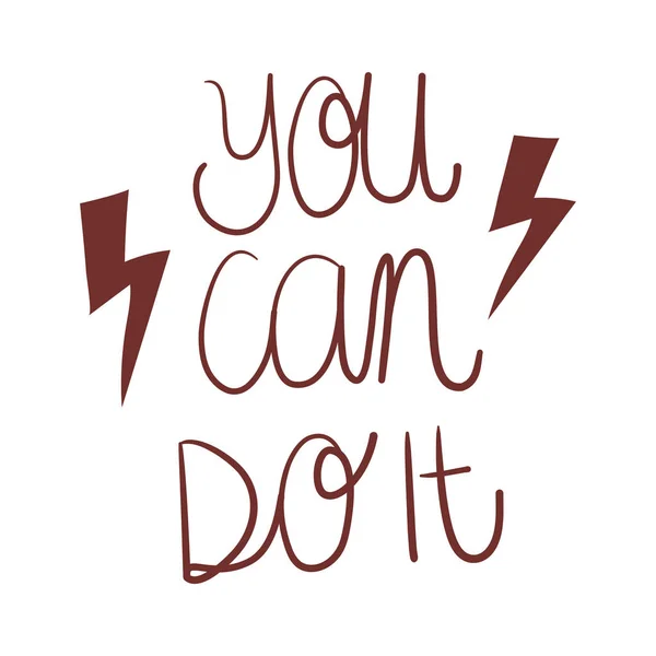 You can do it text of women empowerment vector design — Stockvector