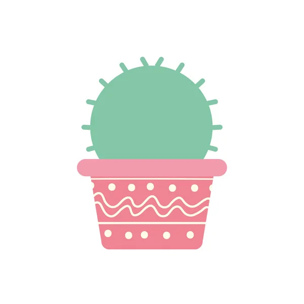 Cactus isolato all'interno del design vettoriale icona stile gradiente blocco pentola — Vettoriale Stock