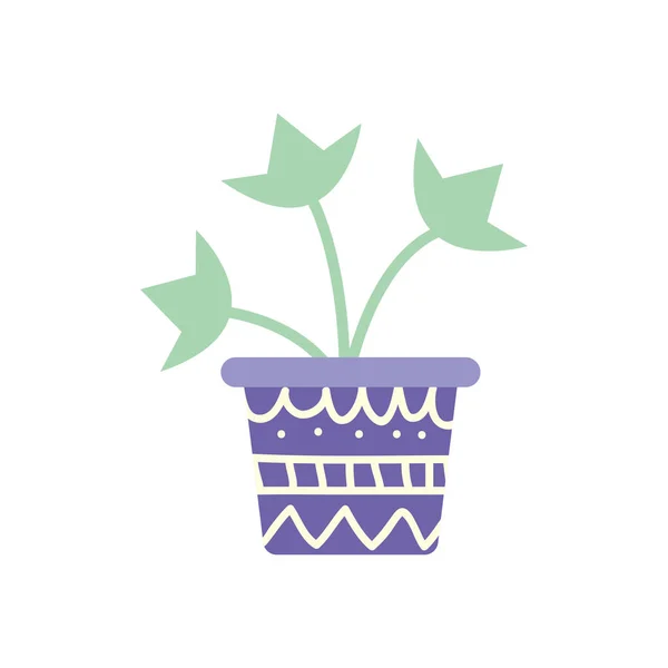 Planta isolada dentro do bloco de pote design de vetor ícone estilo gradiente — Vetor de Stock