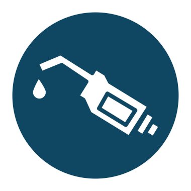 Damla bloğu ve düz stil ikon vektör tasarımı ile izole benzin pompası başlığı