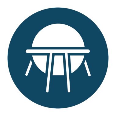 İzole yağ depolama bloğu ve düz biçim ikon vektör tasarımı