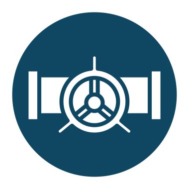 Tap bloğu ve düz stil ikon vektör tasarımı ile izole edilmiş yağ borusu