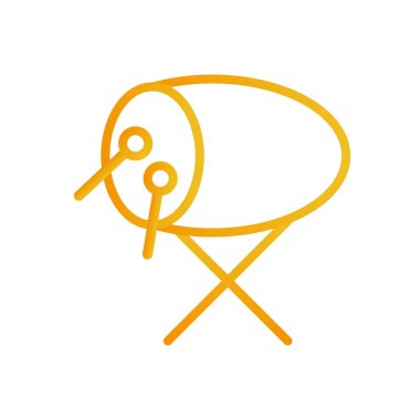 İzole müzik davulu gradyan biçim vektör tasarımı