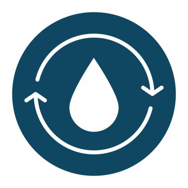 İzole edilmiş yağ damlası ve tekrar eden ok bloğu ve düz stil ikon vektör tasarımı