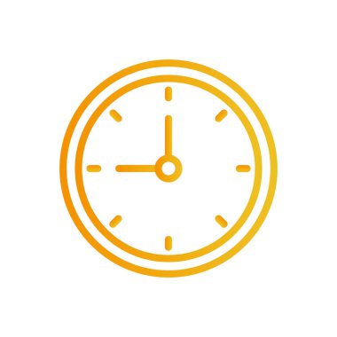 Isolated clock instrument gradient style icon vector design
