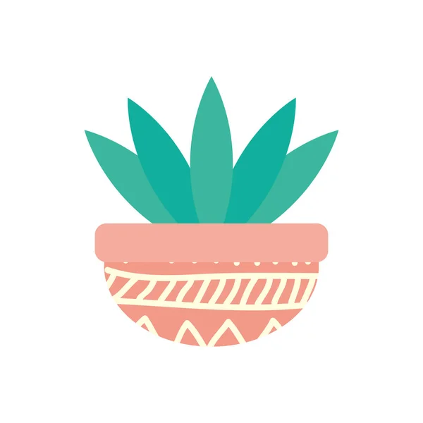 Pianta isolata all'interno di pot block gradient style icon vector design — Vettoriale Stock