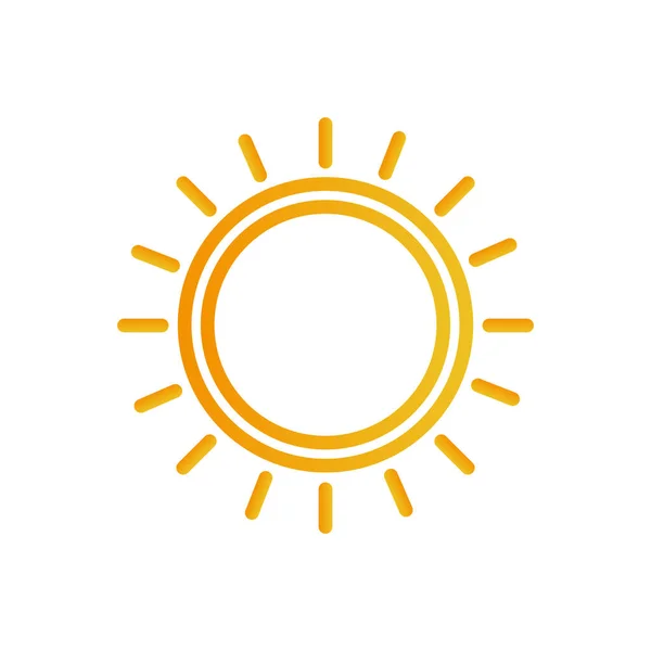 独立した太陽勾配スタイルのアイコンベクトルデザイン — ストックベクタ