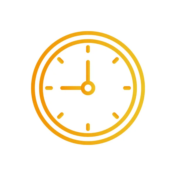 Isolated clock instrument gradient style icon vector design — Διανυσματικό Αρχείο