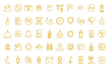 Ramazan gradyan biçim ikonu vektör tasarımı