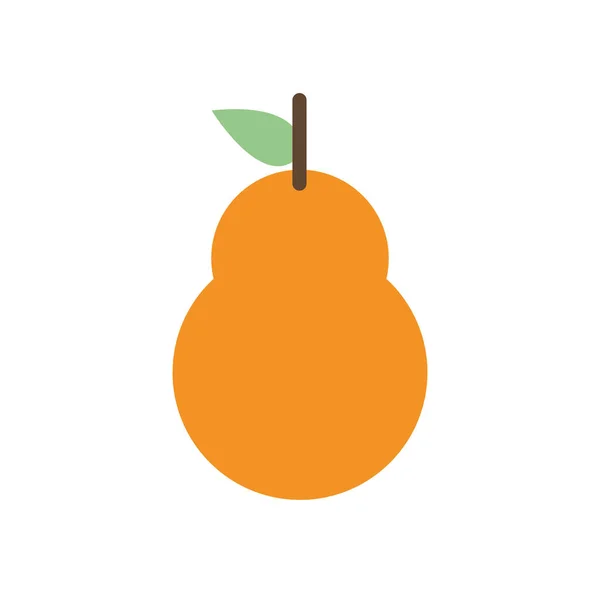 Design de vetor de ícone de estilo plano de fruta de pêra isolada —  Vetores de Stock