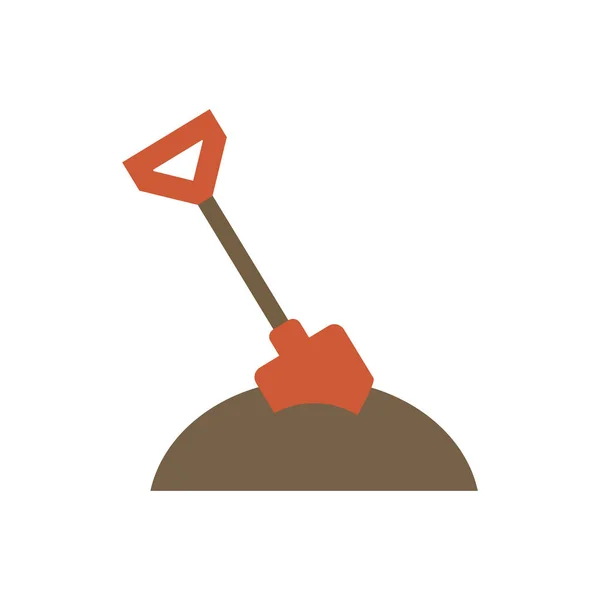 Isolated shovel flat style icon vector design — Wektor stockowy