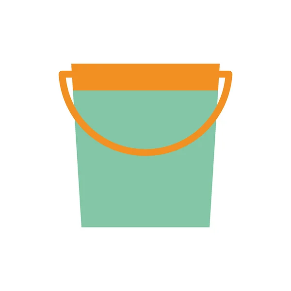 Isolated bucket flat style icon vector design — Διανυσματικό Αρχείο