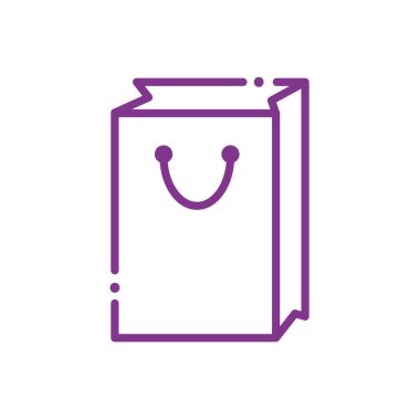 Isolated shopping bag line style icon vector design