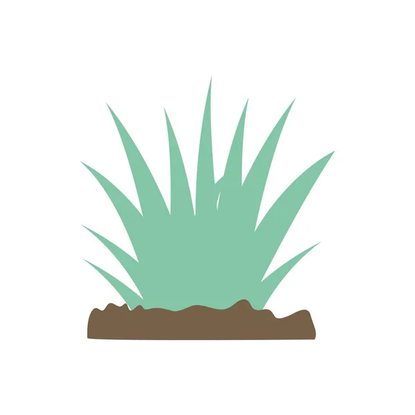 Isolated plant over earth flat style icon vector design — Διανυσματικό Αρχείο