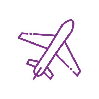 Isolated airplane line style icon vector design